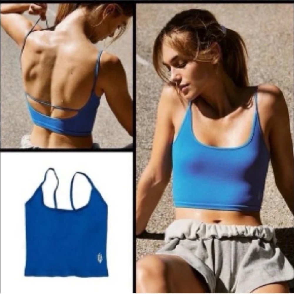NWOT Free People Tighten Up Low Back Tank Color: Blueprint Size XS/S(0-6)